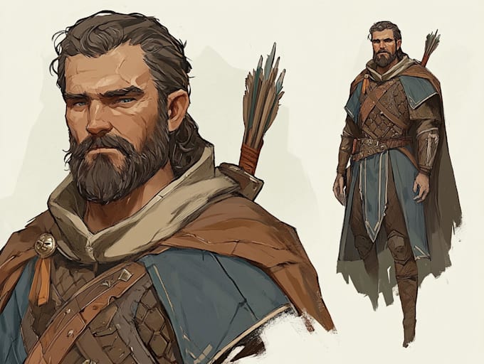 create a dnd art and d and d character for you