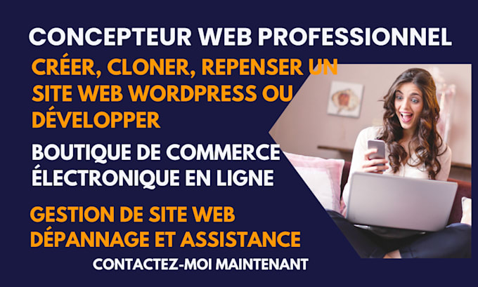 créer,copier,refonte,conception de sites web, ecommerce et wordpress landingpage