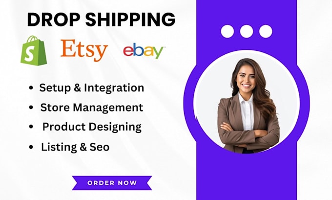 setup, integrate, product design and list for shopify etsy, ebay with printify