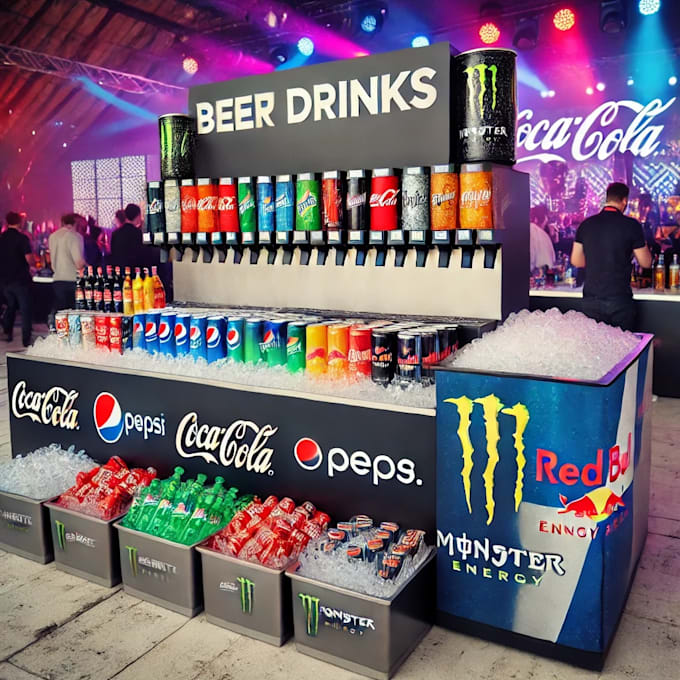 event beverage service soft drinks and energy drinks