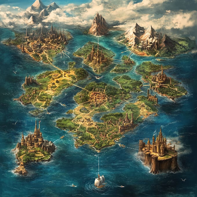design vector maps, event maps, fantasy festival maps