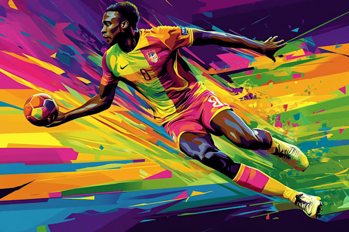 draw wpap pop art sport potrait
