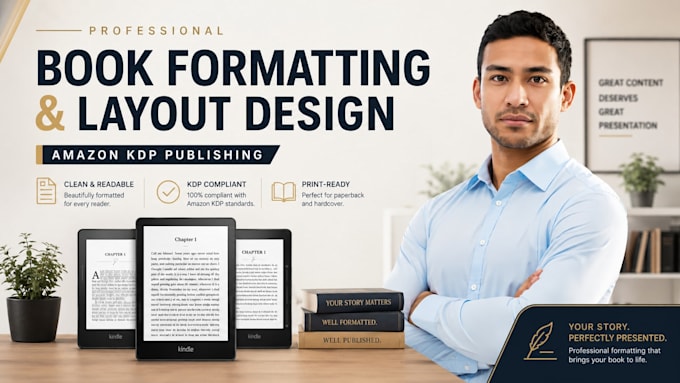 do interior book formatting layout design, proofread self help format journal