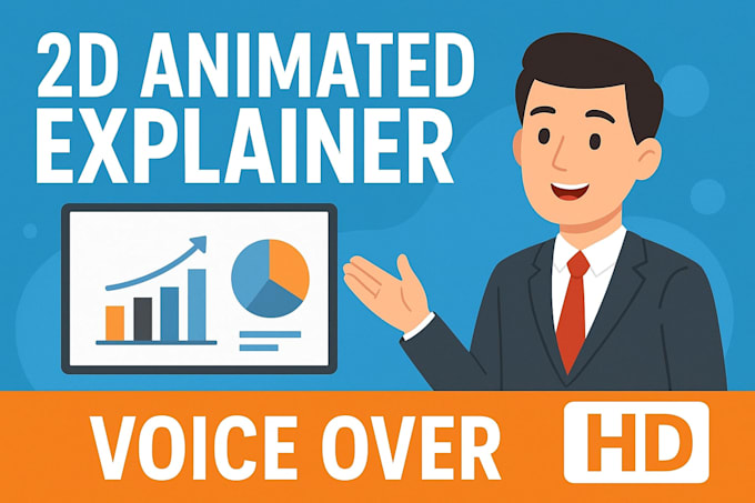 create a 2d animated explainer video for startups with voice over