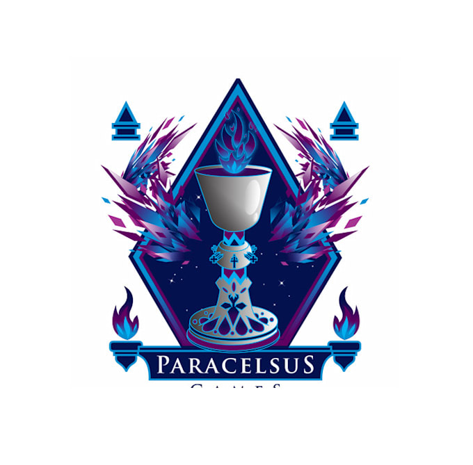 make cutting edge clean magical logo for paracelsus games