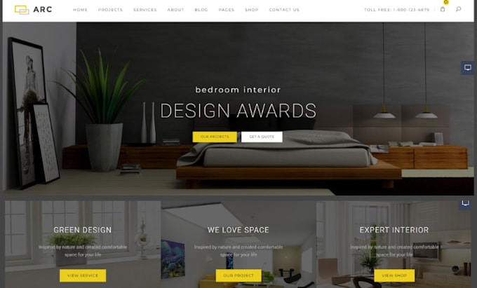 Design modern interior design website architectural website by Stunning ...