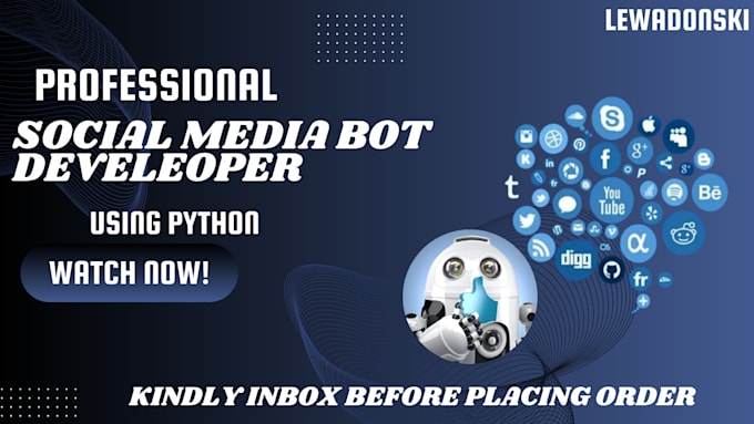 build automated youtube bot, instagram api bot, twitter bot, mass dm bot