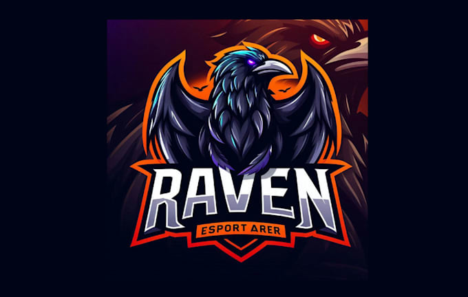 do awesome raven crow mascot logo with fast delivery