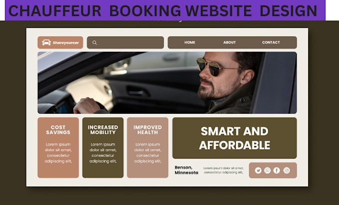Design limousine website design taxi booking website chauffeur website
