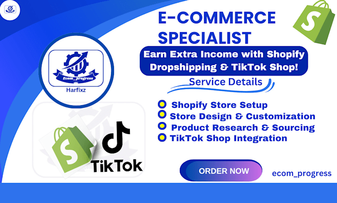 setup tiktok shop,shopify dropshipping store,facebook shop,shopify store design