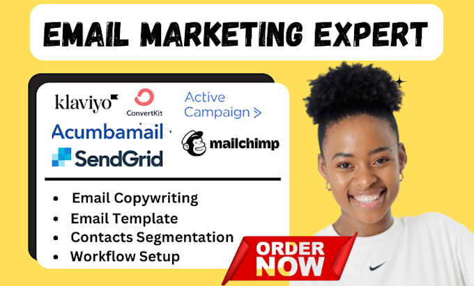 write email marketing copywriting and setup workflow on klaviyo