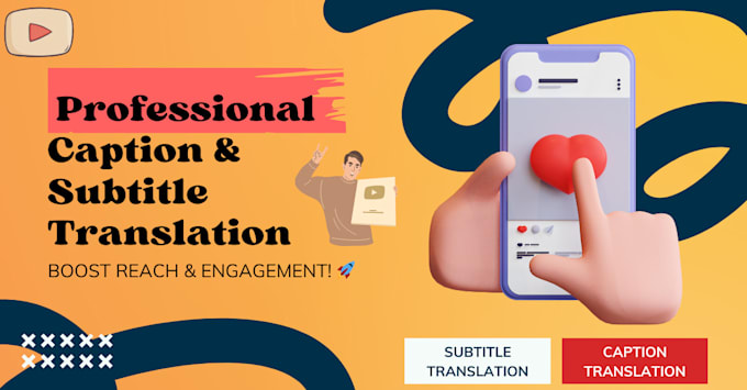 write professional caption and subtitle translation