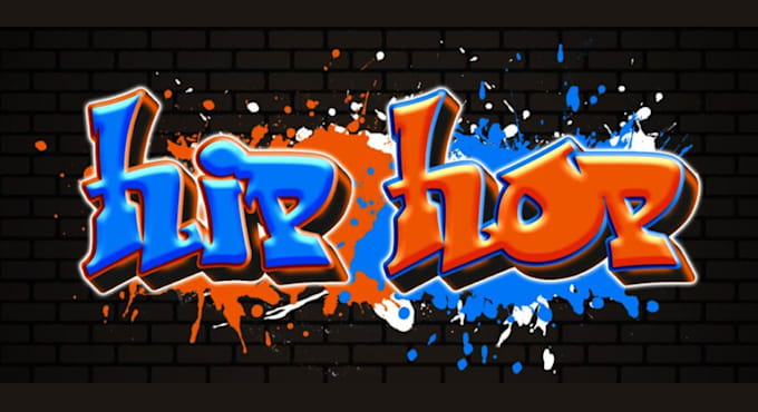 design graffiti font logo and illustration