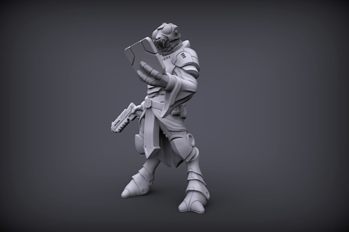 do frictional character, cyberpunk model, sci fi action miniature, stl, cosplay