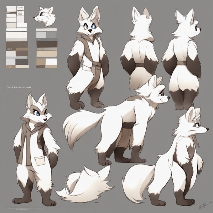 Fury Scetch Reference Draw character reference sheet, furry character, art furry reference ...