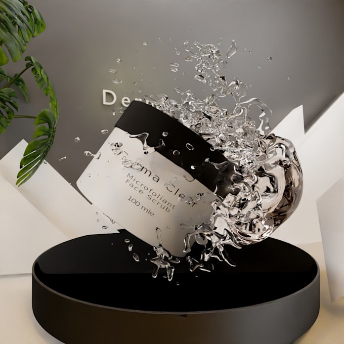 create 3d perfume model and animation