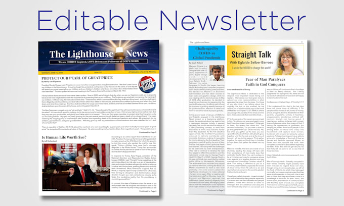 do clean and premium newsletter design, magazine, editable, print, digital