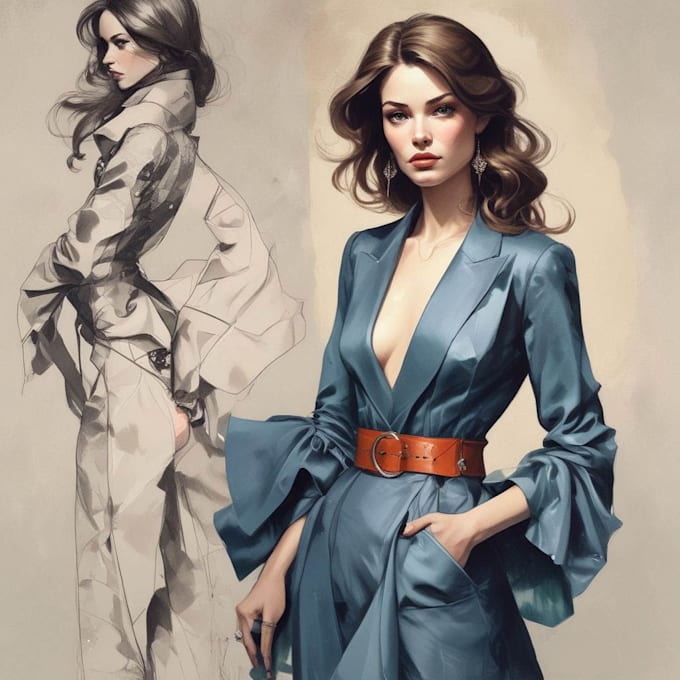 Draw fashion collection , illustration or sketch by Aubreyarrell | Fiverr