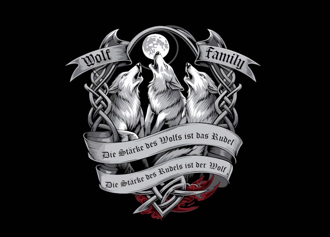 create superb wolf logo design