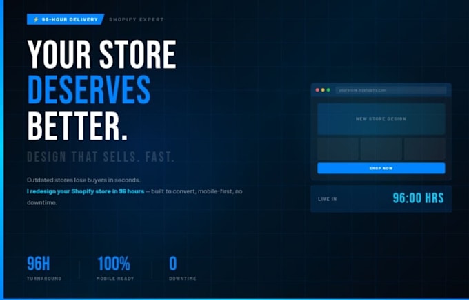 design shopify store shopify website ecommerce store to fix low conversion