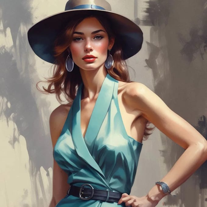 Draw a fashion illustration or sketch by Germanong | Fiverr