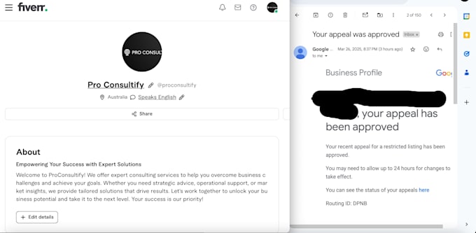 google profile suspension recovery and restoration service