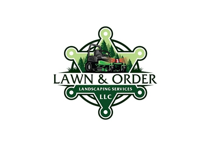 design attractive lawn order landscaping services logo