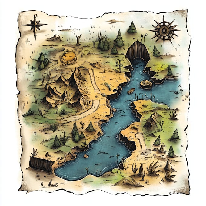 make a high quality high detail fantasy map