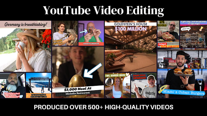 professionally edit youtube videos with graphics and sound design