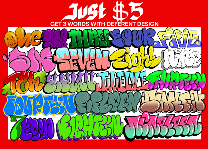 make a graffiti throw up with your name or your brand name