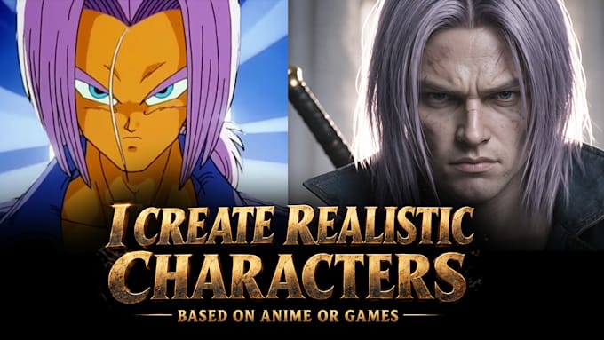 create realistic characters based on anime or games