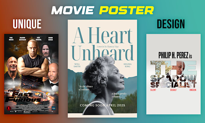 create unique movie poster for you