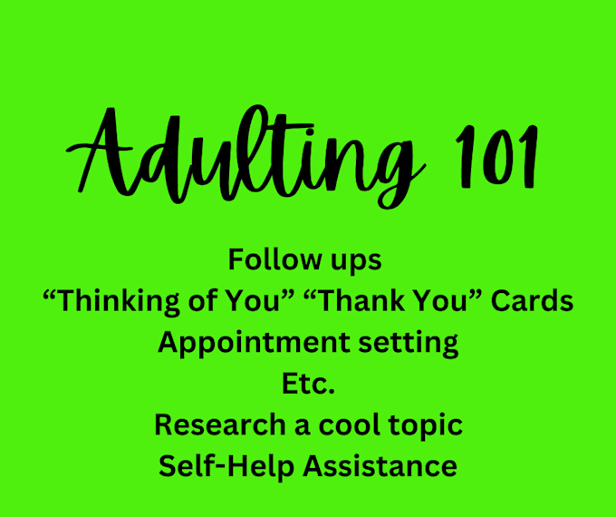 help you with your adulting