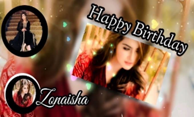 create baby birthday video with pics