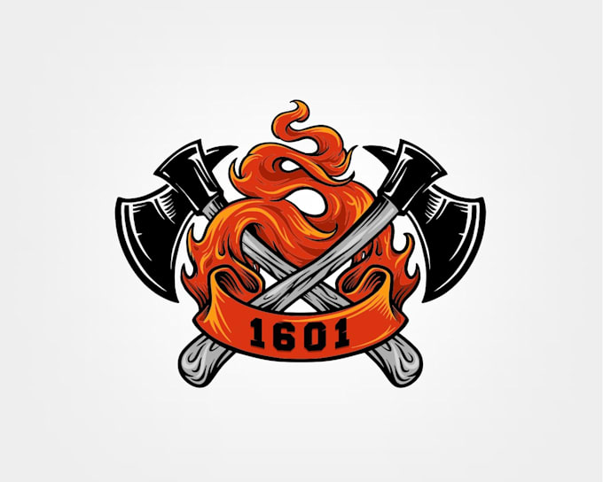 design awesome fire axe logo