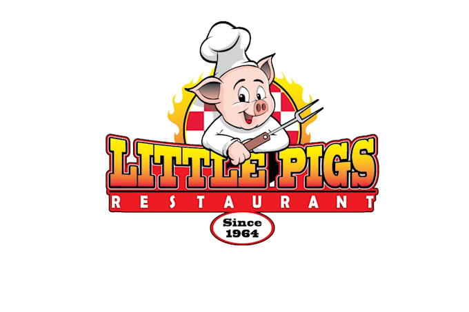 design little pigs restaurant logo