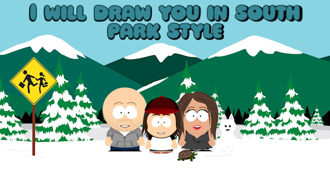 draw you in south park style