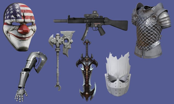 sculpt quality 3d cosplay model 3d mask props armor models for 3d printing