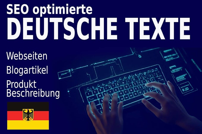 create SEO optimized german texts