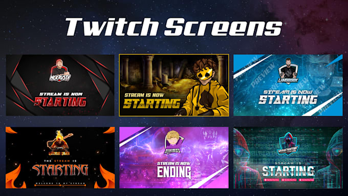 do animated twitch overlay, stream package, stream overlay