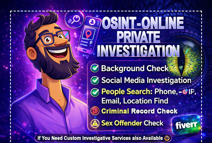 do social media investigation background check find someone osint people search