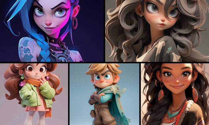Create 3d character, 3d model for games animation and 3d printing by ...