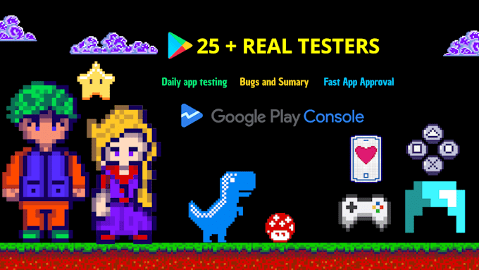 provide 12 or 20 testers for google play console closed testing app fo 14 days