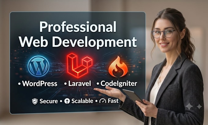 develop a fast and secure laravel, codeigniter or wordpress website