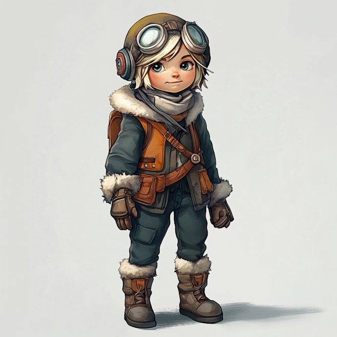 do a 2d character design and concept art for your game