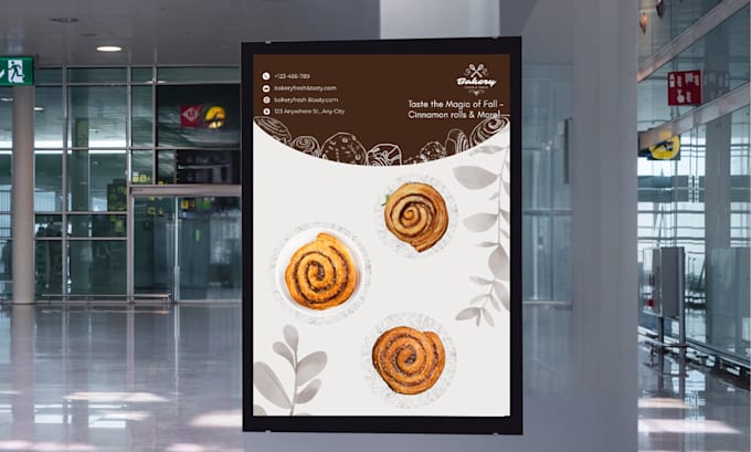 design professional custom flyer for bakery and beauty brand