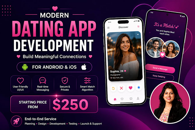 create dating app development social media app chat app video calling app