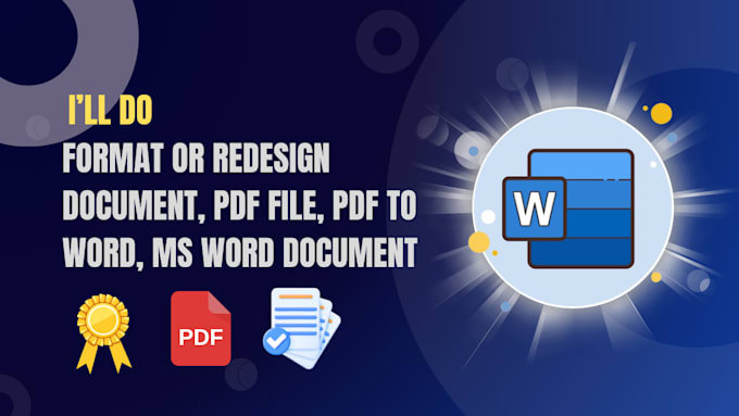 format or redesign document, PDF file, ms word document