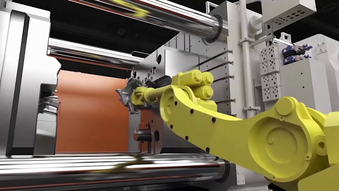 Do 3d industrial robotic animation 3d technical animation 3d factory ...