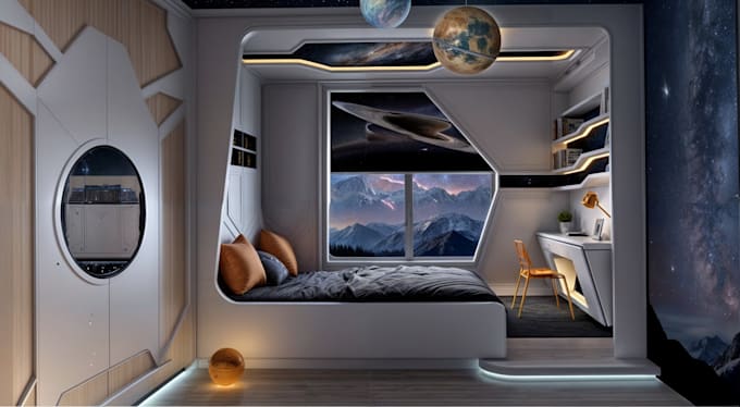 astronomical bedroom design for you,kid room design